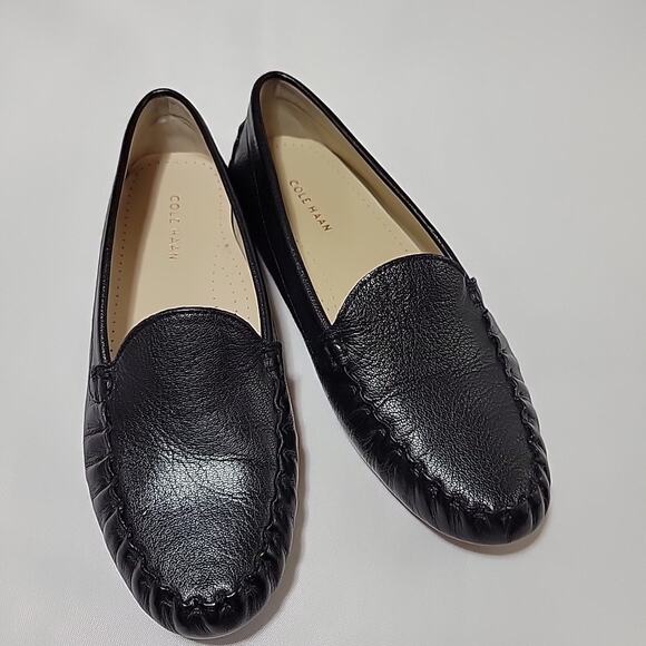 Cole Haan Grand OS Black Nubuck Leather Women's 7.5B Morgan Slipper Moccasin - Picture 3 of 13